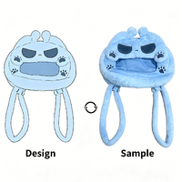 Sac à dos en peluche animaux bleus Kawaii, sac à main moelleux pour cosplay anime, sac à bandoulière décontracté et tendance pour filles