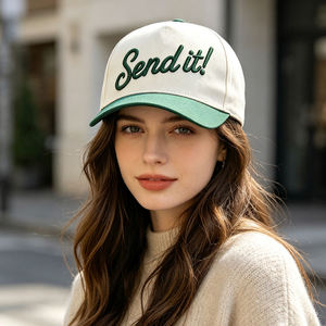 Gorra de Golf con Logotipo Personalizado, MOQ Bajo, OEM ODM, Bordado 3D, Gorra de Béisbol Vintage de Dos Tonos, Estilo A-Frame, 5 Paneles, Cierre a Presión - Product Image 6