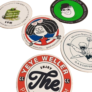 Promotional Paper Cardboard Absorb Paper Beer Coasters Custom Printing square Round Paper Coasters With Your Logo
