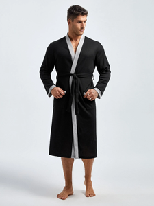 OEM ODM High Quality Cotton <strong>Waffle</strong> Mens Kimino Hotel <strong>Robe</strong> Luxury Spa Bath <strong>Robes</strong> for Men - Product Image 2