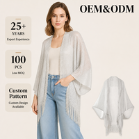 Châle de plage en maille ajourée 100 % polyester pour femme, fin et léger, idéal pour les vacances