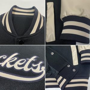 Custom <b>Men</b> Varsity Leather Sleeve <b>Jacket</b> Personalized <b>Baseball</b> Letterman Unisex Coats Stitched Name Number - Product Image 5