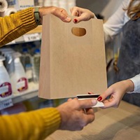 Sacs en papier kraft personnalisés, écologiques, recyclables, jetables, pour pizza, chips, emballage alimentaire découpé, vente en gros d'usine YANFENG