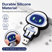 Clé USB personnalisée avec logo, forme de jouet en aluminium 3D, 4 Go, 8 Go, USB 3.0, clé USB chiffrée Ducky, garantie 1 an