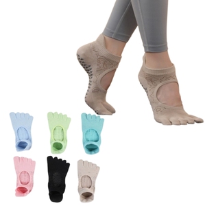 Bán Sỉ Phụ Nữ Mắt Cá Chân Chiều Dài Chân Trân-Phong Cách Kéo Tab Backless Non-Slip Kéo Duy Nhất Chia Nửa Toe Thể Thao Tập Thể Dục Vớ - Product Image 3