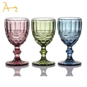 بيع بالجملة أواني زجاجية خمر كوب ماء نبيذ زجاجي نظارات كؤوس خضراء متدرجة لمطعم الفندق - Product Image 3