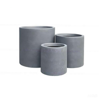 Pot de fleurs cylindrique minimaliste d'extérieur, pot en béton léger, décoration intérieure, pot en ciment pour jardin oriental