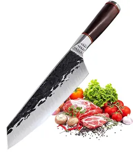 Kiritsuke 요리사 칼 탄소 강철 Bunka 칼은 가정과 대중음식점을 위한 정육점 칼을 위조했습니다