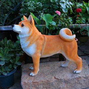 2025 חם מכירה שרף כלב פיגורנים אקיטה כלב צלמיות עומד קישוט קישוט הבית גן קישוט חיצוני מקורה - Product Image 2