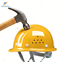 Casque de sécurité industriel résistant aux chocs DIYU POWER avec sangle de mentonnière, casque de chantier robuste avec suspension à 4 points