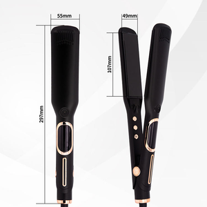 Lisseur de cheveux professionnel en céramique avec écran LED, chaleur réglable électriquement 120°C-230°C, pour salon et hôtel, compatible camping-car - Product Image 4