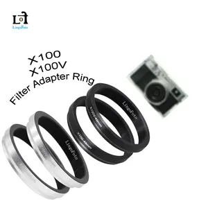 富士X100v/X100vi/X100S/X100T/X100F/X100/X70相机镜头滤光器适配器环安装49毫米紫外CPL ND滤光器镜头盖