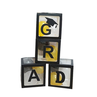 4 boîtes à ballons noires avec lettres 2026 Grad, « J'ai tellement fière de toi » pour accessoires de remise de diplôme et décorations de fête