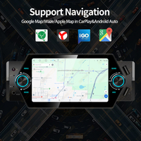 GRANDnavi 1din Autoradio MP5 Écran Tactile 5 Pouces Carplay Android Auto, Appel Bluetooth, Google Maps, Commande au Volant, Unité Centrale