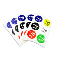 Étiquette RFID Mini Personnalisée Autocollante en PVC 13,56 MHz NFC en Rouleau pour Hôtels et Paiements