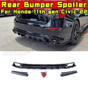 <b>Car</b> Rear Bumper Lip <b>Diffuser</b> Spoiler Glossy Black <b>Car</b> Accessories <b>for</b> Honda 11th Gen Civic Sedan 2022 Bumper Protector Body Kit - Product Image 2