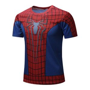 En stock prêt à expédier tenue décontracté t-shirt Spider-man spiderman <span class=keywords><strong>MAVEL</strong></span> maigre hommes t-shirt - Product Image 1