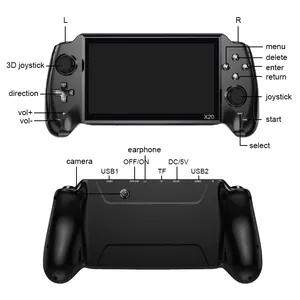 Console de jeu vidéo portable rétro <span class=keywords><strong>X20</strong></span> avec 3000 jeux intégrés, écran HD de 7,0 pouces, lecteur de musique/vidéo, cadeau pour enfants - Product Image 5