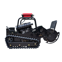 Tondeuse à gazon robotisée diesel télécommandée professionnelle, pour l'entretien des pelouses, sur chenilles, tout-terrain, puissante, pour vergers