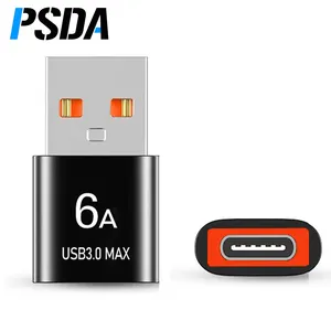 PSDA 6A tipi C kadın USB A erkek OTG adaptörü USB-C dönüştürücü için Macbook Xiaomi Samsung Oneplus kablo konnektör adaptörü