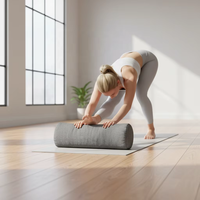 Coussin de méditation rectangulaire OEM pour yoga réparateur et Pilates, rembourré de balles de sarrasin