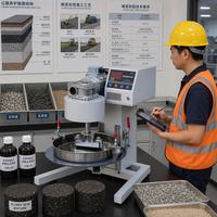 Testeur d'abrasion à l'eau ASTM D3910 pour mélange de bitume en émulsion et scellant en pâte, machine de test de résistance à l'usure en laboratoire