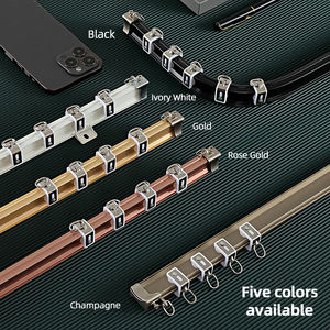 Nhà Hàng Hiện Đại L/Hình Chữ U Rèm Đường Sắt Dày Nặng Hợp Kim Nhôm Bendable Câm Mang Cong Vòng Tuyến Tính Đường Sắt Hướng Dẫn - Product Image 3