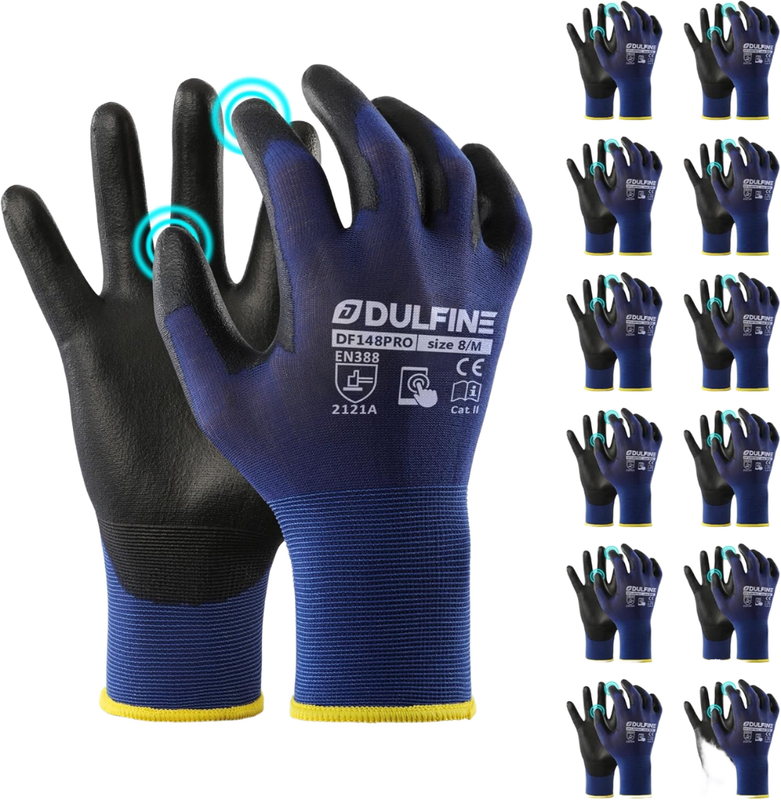 CE EN388 Industrial Work Gloves Polyester