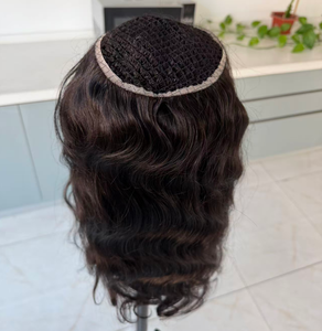 <span class=keywords><strong>ท็</strong></span><span class=keywords><strong>อป</strong></span><span class=keywords><strong>เปอร์</strong></span>ผมแท้ 100% คุณภาพระดับซาลอน ขนาด 18 <span class=keywords><strong>นิ้ว</strong></span> ความ<span class=keywords><strong>หนา</strong></span>แน่น 130% แบบ 5*5 ลอนบอดี้เวฟ สีดำธรรมชาติ  แบบตาข่าย - Product Image 1