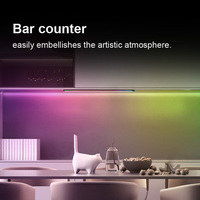 Armoire à vin Armoire RGB Multicolore Ambiant Sous L'armoire Capteur De Mouvement Lumière LED Bar Rechargeable Magnétique Installer