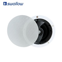 Haut-parleur de plafond OEM 8 pouces coaxial, encastrable, 8Ω, passif, pour usage commercial, grille sans cadre, fixation magnétique