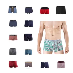 DZ 10 hombres de varios estilos de algodón puro plus tamaño pantalones cortos mediados rised-venta al por mayor de la ropa interior
