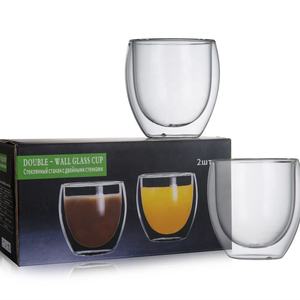 كوب زجاجي منزلي من CnGlass صديق للبيئة، كوب شاي بجدار مزدوج، كوب شرب من زجاج البوروسيليكات، كوب قهوة بدون مقبض - Product Image 6