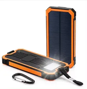 좋은 품질 20000 mah 태양 광 발전 은행 휴대용 충전기 10000mAh 전원 은행 대용량 Powerbank 20000 Mah 휴대 전화 용