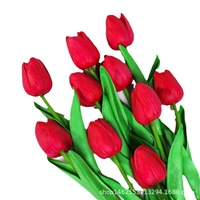 Bunga Tulip Artifisial PU Berkualitas Tinggi dengan Sentuhan Melembapkan, Dekorasi Rumah, Ornamen Ruang Tamu, Pabrik Cetakan Injeksi Langsung