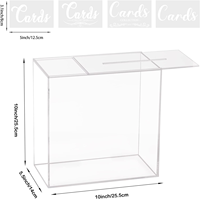 Porte-cartes de mariage vierge en acrylique transparent pour réception de mariage, remise des diplômes, douche nuptiale, emballé dans un carton