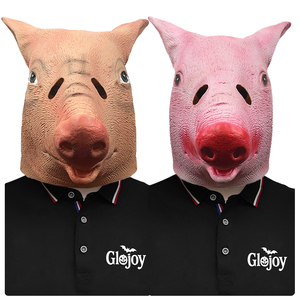 Funny Pig <b>Latex</b> Face <b>Mask</b> Animal Head Costume for Halloween Party Carnival Events Novelty Costume Supplies - Product Image 2