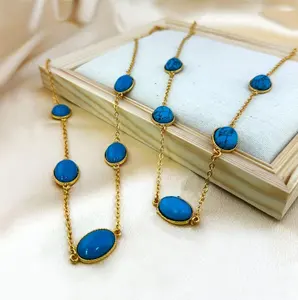 2024 New Fashion Accessories Sapphire Necklace Laser Necklace Is Suitable For Attractive Women