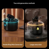 Humidificateur Nouveau Diffuseur d'Arômes Créatif Style Volcan à Anneaux de Fumée Alimenté par USB Humidificateur Domestique Type Canon