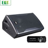 Moniteur de scène 12 pouces 300W passif 2 voies, système de retour en forme de cale pour performances en direct, églises, conférences et sonorisation en direct