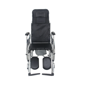 Fauteuil roulant de toilette manuel en acier pour personnes âgées de haute qualité fauteuil roulant inclinable pliant - Product Image 2