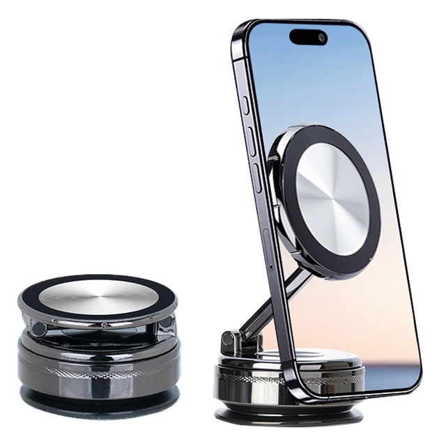 Factory Direct Custom Logo Foldable Portable Vacuum Firm Magnetic Cell Phone Holder Stick for Magsafe Phone