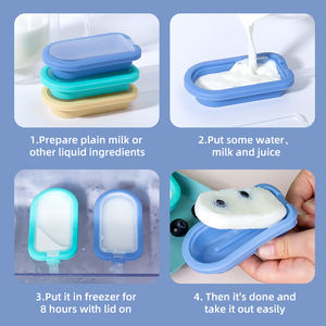 แม่พิมพ์ซิลิโคนทำไอศกรีมและไอติมแท่งแบบใช้ซ้ำได้ ปลอดสาร BPA - Product Image 6