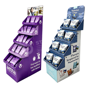 Fabricant d'unités d'affichage sur pied en carton ondulé à plusieurs niveaux, présentoirs de vente au détail en carton ondulé POSM - Product Image 1