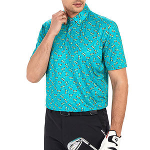 Camiseta Polo de Golf para Hombre, Verano, 90% Poliéster, 10% Elastano, Corte Regular, Secado Rápido, Tejido Elástico en 4 Direcciones, Personalizable con Impresión Completa - Product Image 4
