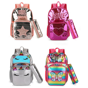 Ensemble de sac à dos personnalisé 3 en 1 pour la rentrée scolaire, motif licorne de dessin animé, pour enfants - Product Image 3