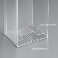 Vente en gros de protège-figurines Funko Pop en PET transparent de 4 pouces, 0,5 mm, avec fond à verrouillage automatique, boîte de présentation pliable transparente, fabrication OEM