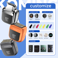 Mini rasoir magnétique à 5 lames 2-en-1 pour hommes, rasoir électrique étanche IPX7, rechargeable Type-C, vente en gros OEM