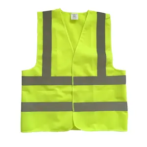 Üretici CE EN20471 yüksek kaliteli mühendis uyarı reflektör yelek 120GSM hi-vis güvenli yansıtıcı yelek