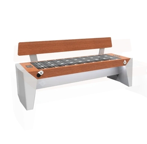 Banc de patio intelligent moderne de haute qualité, alimenté à l'énergie solaire, en acier inoxydable, étanche, pour parcs, centres commerciaux, banc solaire intelligent, banc solaire public - Product Image 1